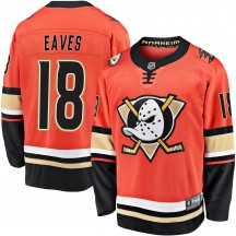 Men's Fanatics Branded Anaheim Ducks Patrick Eaves Orange Breakaway 2019/20 Alternate Jersey - Premier