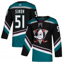 Youth Adidas Anaheim Ducks Dominik Simon Black Teal Alternate Jersey - Authentic