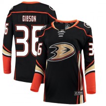 Women's Fanatics Branded Anaheim Ducks John Gibson Black Home Jersey - Authentic