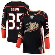 Women's Fanatics Branded Anaheim Ducks Jean-Sebastien Giguere Black Home Jersey - Authentic