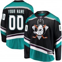 Men's Fanatics Branded Anaheim Ducks Custom Black Custom Alternate Jersey - Breakaway