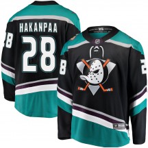 Men's Fanatics Branded Anaheim Ducks Jani Hakanpaa Black ized Alternate Jersey - Breakaway
