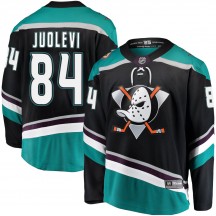 Men's Fanatics Branded Anaheim Ducks Olli Juolevi Black Alternate Jersey - Breakaway