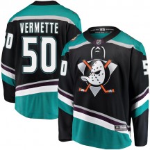 Men's Fanatics Branded Anaheim Ducks Antoine Vermette Black Alternate Jersey - Breakaway