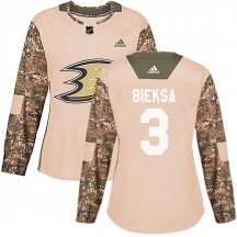 Women's Adidas Anaheim Ducks Kevin Bieksa Camo Veterans Day Practice Jersey - Authentic