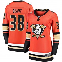 Women's Fanatics Branded Anaheim Ducks Derek Grant Orange Breakaway 2019/20 Alternate Jersey - Premier