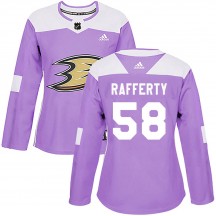 Women's Adidas Anaheim Ducks Brogan Rafferty Purple Fights Cancer Practice Jersey - Authentic