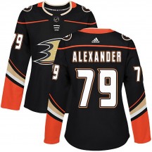 Women's Adidas Anaheim Ducks Gage Alexander Black Home Jersey - Authentic