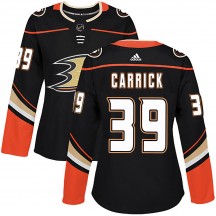 Women's Adidas Anaheim Ducks Sam Carrick Black Home Jersey - Authentic