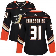 Women's Adidas Anaheim Ducks Olle Eriksson Ek Black Home Jersey - Authentic