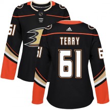 Women's Adidas Anaheim Ducks Troy Terry Black Home Jersey - Authentic