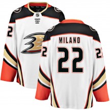 Men's Fanatics Branded Anaheim Ducks Sonny Milano White ized Away Jersey - Breakaway