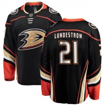 Men's Fanatics Branded Anaheim Ducks Isac Lundestrom Black Home Jersey - Breakaway