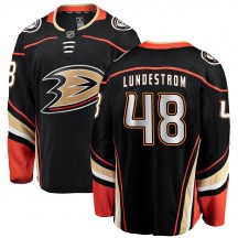 Men's Fanatics Branded Anaheim Ducks Isac Lundestrom Black ized Home Jersey - Breakaway