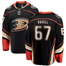 Men's Fanatics Branded Anaheim Ducks Rickard Rakell Black Home Jersey - Authentic