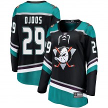 Women's Fanatics Branded Anaheim Ducks Christian Djoos Black ized Alternate Jersey - Breakaway