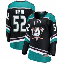 Women's Fanatics Branded Anaheim Ducks Matt Irwin Black ized Alternate Jersey - Breakaway