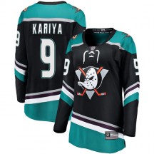 Women's Fanatics Branded Anaheim Ducks Paul Kariya Black Alternate Jersey - Breakaway