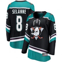 Women's Fanatics Branded Anaheim Ducks Teemu Selanne Black Alternate Jersey - Breakaway