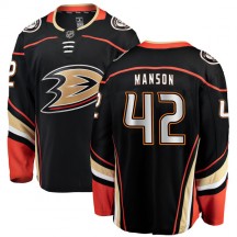 Youth Fanatics Branded Anaheim Ducks Josh Manson Black Home Jersey - Authentic