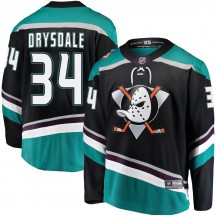 Youth Fanatics Branded Anaheim Ducks Jamie Drysdale Black Alternate Jersey - Breakaway
