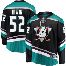 Youth Fanatics Branded Anaheim Ducks Matt Irwin Black ized Alternate Jersey - Breakaway