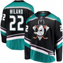 Youth Fanatics Branded Anaheim Ducks Sonny Milano Black ized Alternate Jersey - Breakaway