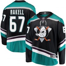 Youth Fanatics Branded Anaheim Ducks Rickard Rakell Black Alternate Jersey - Breakaway
