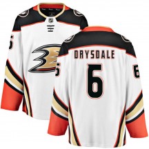 Youth Fanatics Branded Anaheim Ducks Jamie Drysdale White Away Jersey - Breakaway