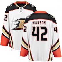 Youth Fanatics Branded Anaheim Ducks Josh Manson White Away Jersey - Authentic