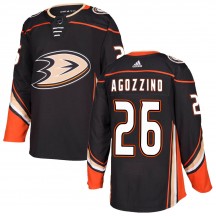 Men's Adidas Anaheim Ducks Andrew Agozzino Black ized Home Jersey - Authentic