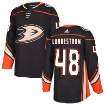 Men's Adidas Anaheim Ducks Isac Lundestrom Black ized Home Jersey - Authentic