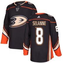 Men's Adidas Anaheim Ducks Teemu Selanne Black Jersey - Authentic