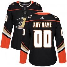 Women's Adidas Anaheim Ducks Custom Black Home Jersey - Premier