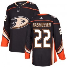 Youth Adidas Anaheim Ducks Dennis Rasmussen Black Home Jersey - Authentic