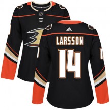 Women's Adidas Anaheim Ducks Jacob Larsson Black Home Jersey - Authentic