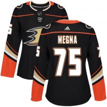 Women's Adidas Anaheim Ducks Jaycob Megna Black Home Jersey - Authentic