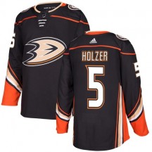 Men's Adidas Anaheim Ducks Korbinian Holzer Black Home Jersey - Premier