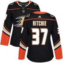 Women's Adidas Anaheim Ducks Nick Ritchie Black Home Jersey - Premier