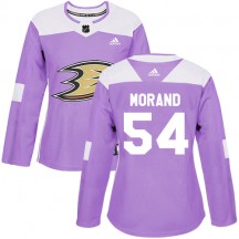 Women's Adidas Anaheim Ducks Antoine Morand Purple Fights Cancer Practice Jersey - Authentic