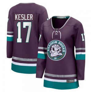 Women's Fanatics Branded Anaheim Ducks Ryan Kesler Purple 30th Anniversary Breakaway Jersey - Premier
