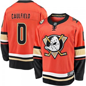 Men's Fanatics Branded Anaheim Ducks Judd Caulfield Orange Breakaway 2019/20 Alternate Jersey - Premier