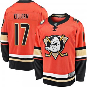 Men's Fanatics Branded Anaheim Ducks Alex Killorn Orange Breakaway 2019/20 Alternate Jersey - Premier