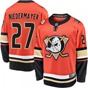 Men's Fanatics Branded Anaheim Ducks Scott Niedermayer Orange Breakaway 2019/20 Alternate Jersey - Premier