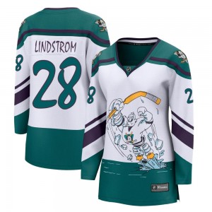 Women's Fanatics Branded Anaheim Ducks Gustav Lindstrom White 2020/21 Special Edition Jersey - Breakaway