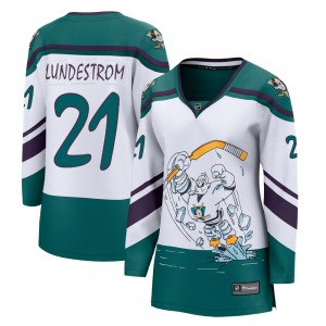 Women's Fanatics Branded Anaheim Ducks Isac Lundestrom White 2020/21 Special Edition Jersey - Breakaway