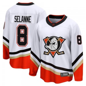 Men's Fanatics Branded Anaheim Ducks Teemu Selanne White Special Edition 2.0 Jersey - Breakaway