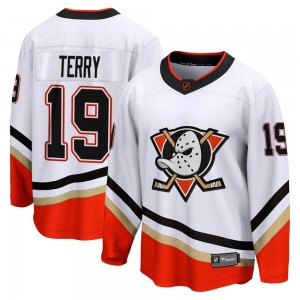 Men's Fanatics Branded Anaheim Ducks Troy Terry White Special Edition 2.0 Jersey - Breakaway