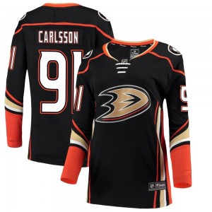 Women's Fanatics Branded Anaheim Ducks Leo Carlsson Black Home Jersey - Breakaway