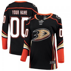 Women's Fanatics Branded Anaheim Ducks Custom Black Custom Home Jersey - Breakaway
